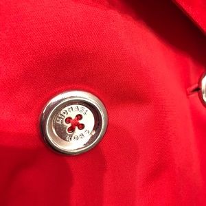 Red Michael Kors trenchcoat